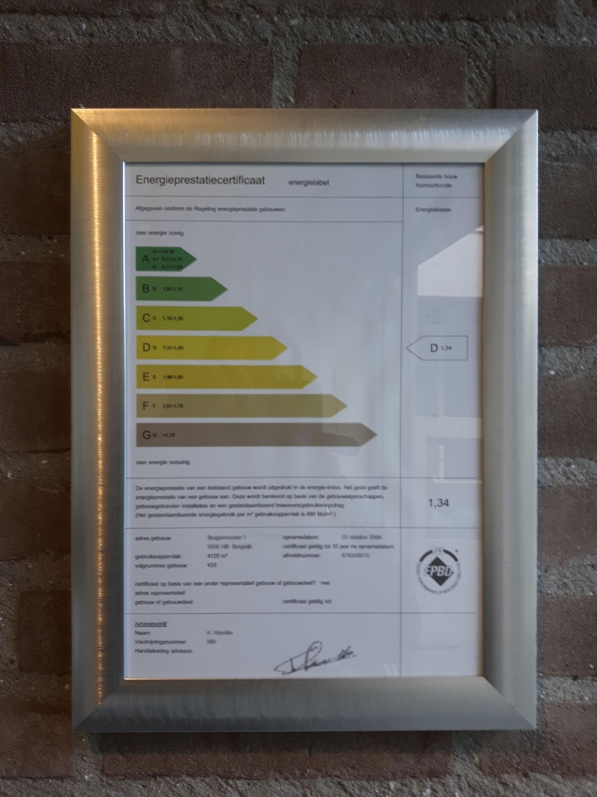 energieprestatiecertificaat